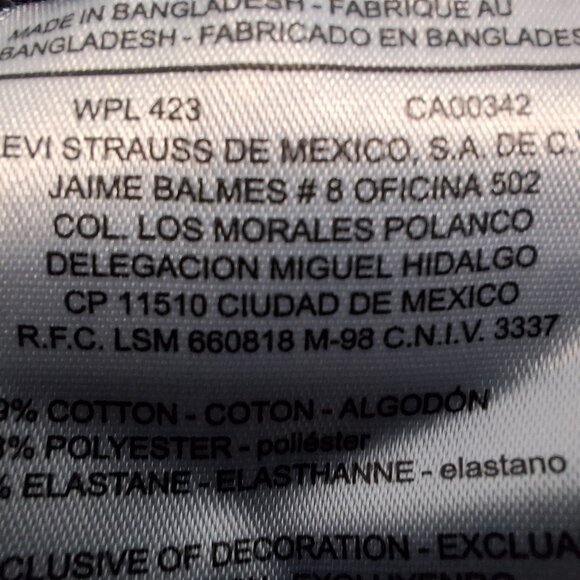 Levi Strauss Modern Straight Signature Jeans Size 10 Mid Rise Dark Wash - Picture 12 of 16